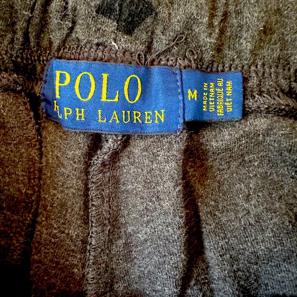 EUC Polo by Ralph Lauren Kids Charcoal Camo Fleece Joggers Size M - Picture 3 of 4